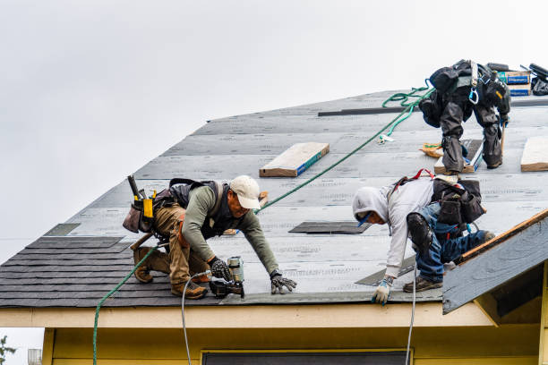 Professional Roofing technician working in Houghton Lake, MI